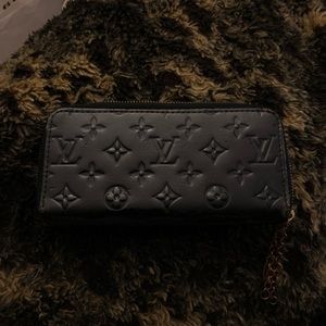 Black monogrammed wallet